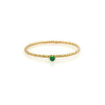 18k Tiny Twisted Emerald Ring - LoveAudryRose.com