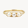 Triple Pearl Diamond Ring
