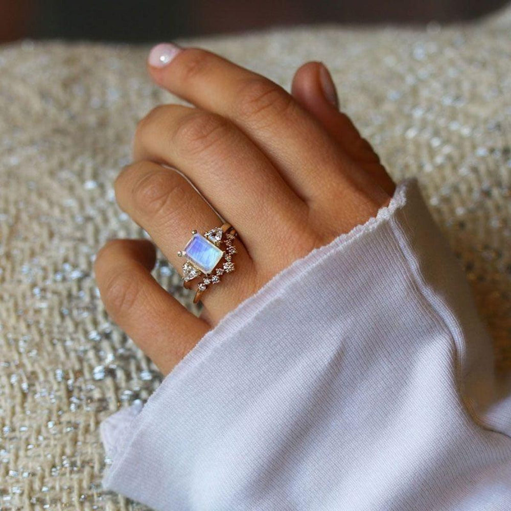 Moonstone Sapphire Muse Ring - LoveAudryRose.com
